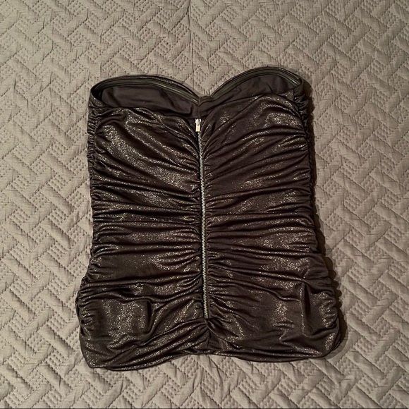 Express Strapless Metallic Top - Picture 2 of 6